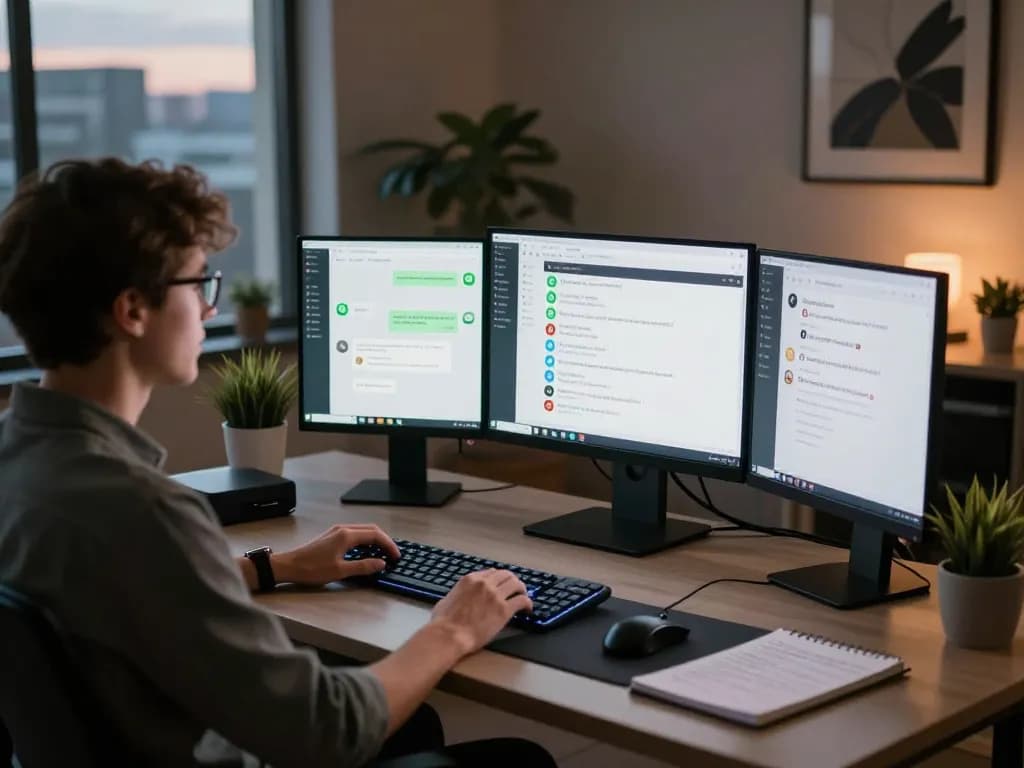 Clawdbot mac user at a modern workspace with integrated AI tools.