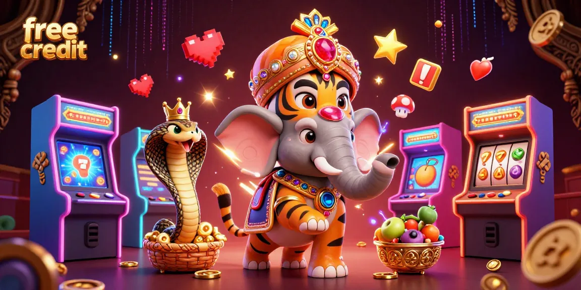 Spin and win with free credit games featuring an ornate maharaja and rich casino elements.