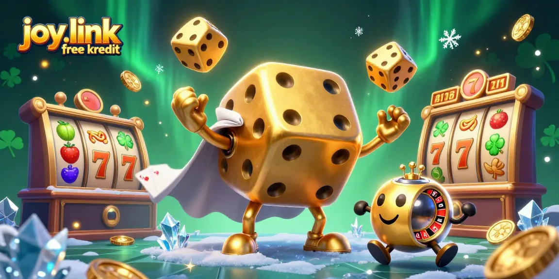 Spin and win with joy.link free kredit in this vibrant casino scene filled with dazzling elements.