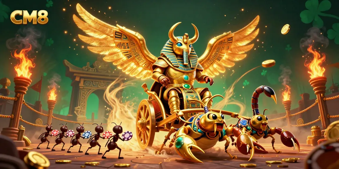 Engage with CM8's slot games featuring unique characters and rich betting environments.