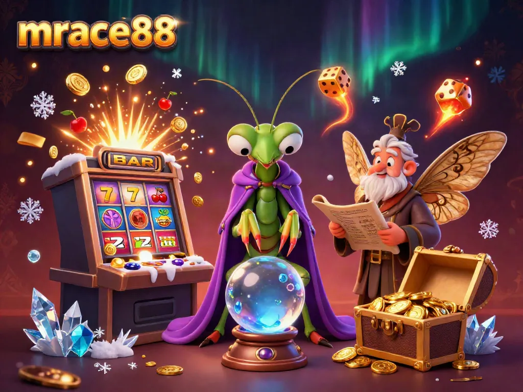 Experience thrilling moments at mrace88 with a vibrant fantasy scene featuring a fortune teller and extraordinary casino elements.